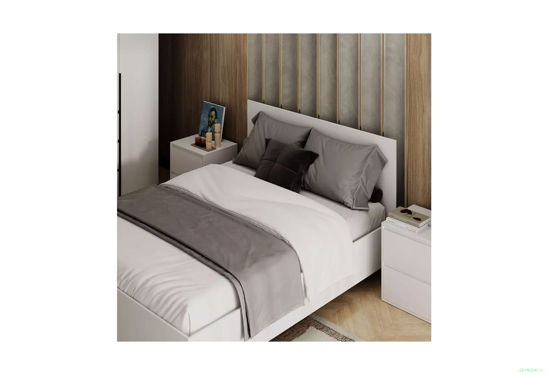 Зображення 3 - Ліжко двоспальне Art In Head Light / Лайт 160х200 см, білий діамант