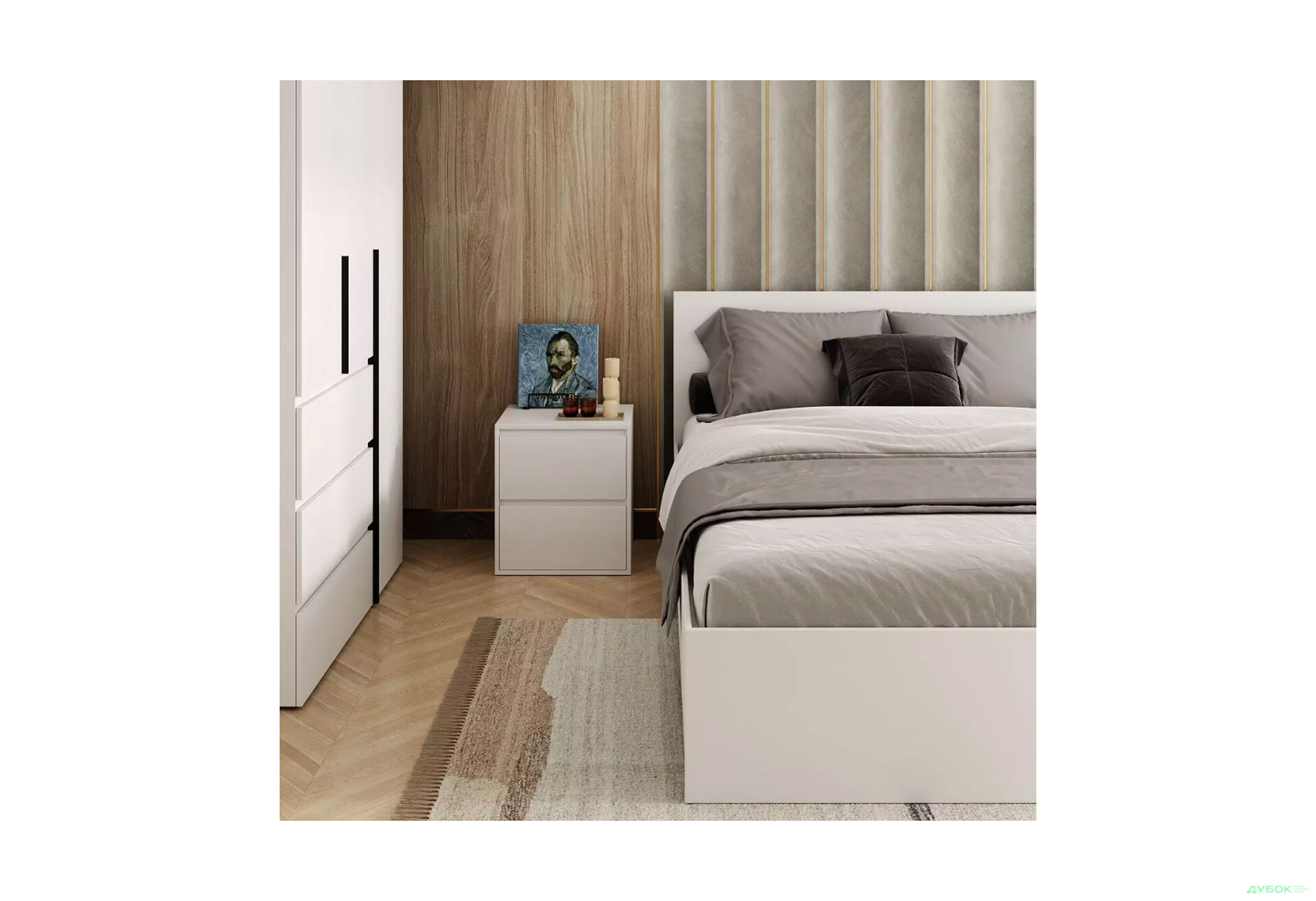 Зображення 3 - Ліжко Art In Head Light / Лайт 140х200 см, білий діамант