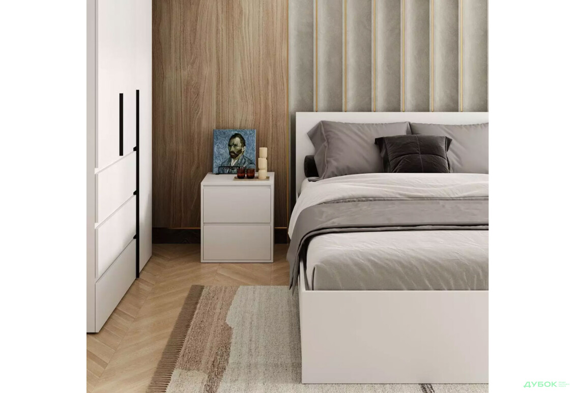 Зображення 3 - Ліжко Art In Head Light / Лайт 140х200 см, білий діамант