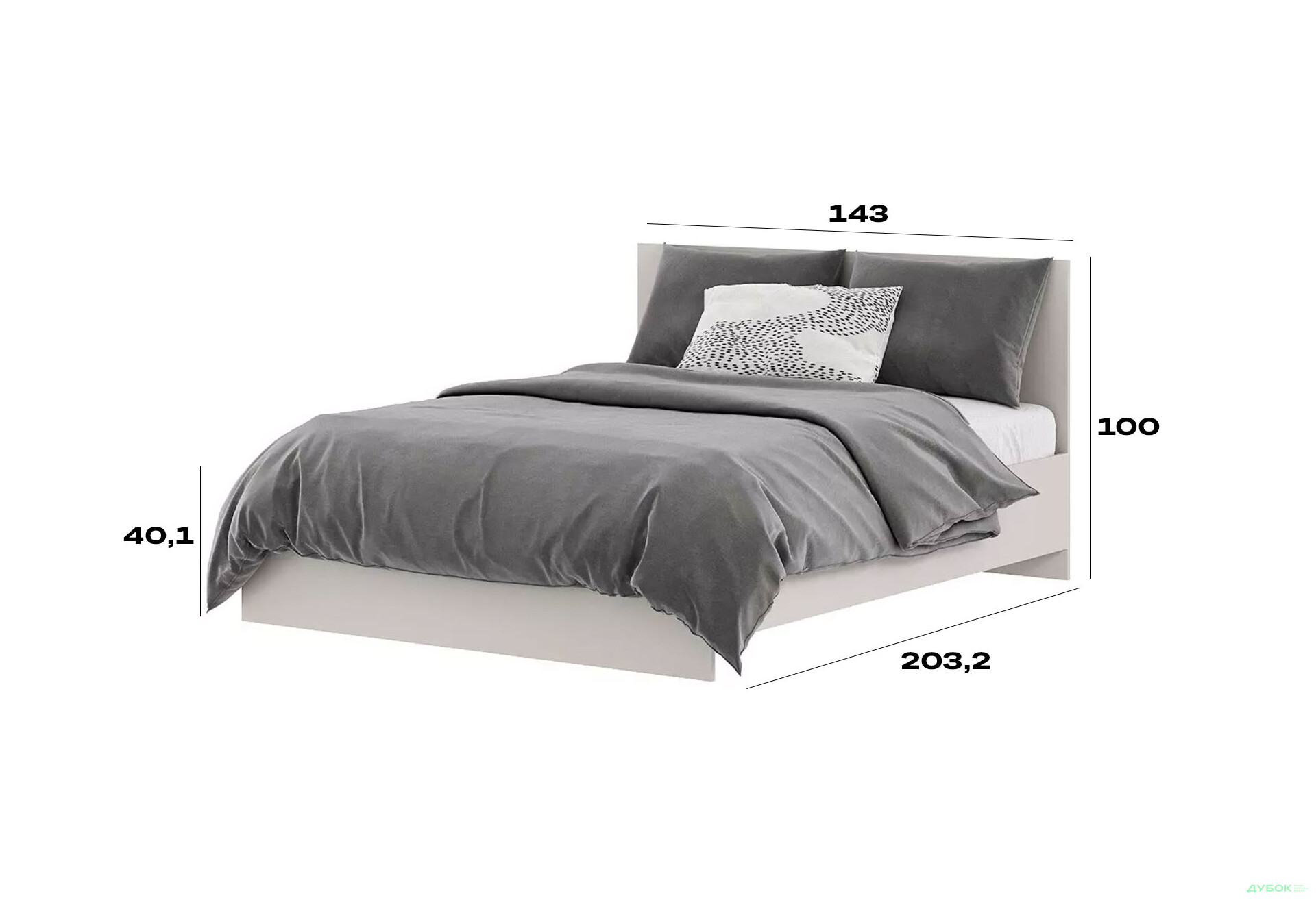 Зображення 7 - Ліжко Art In Head Light / Лайт 140х200 см, кашемір