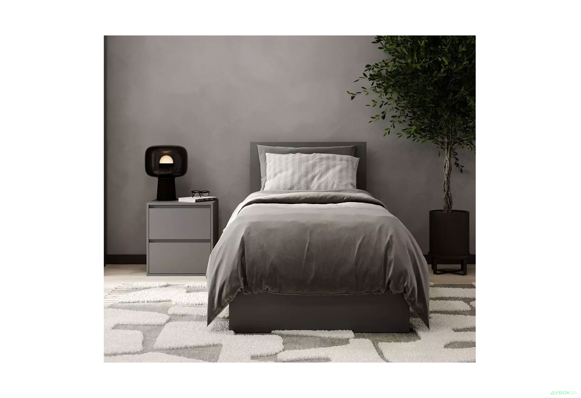 Зображення 3 - Ліжко Art In Head Light / Лайт 90х200 см, графіт