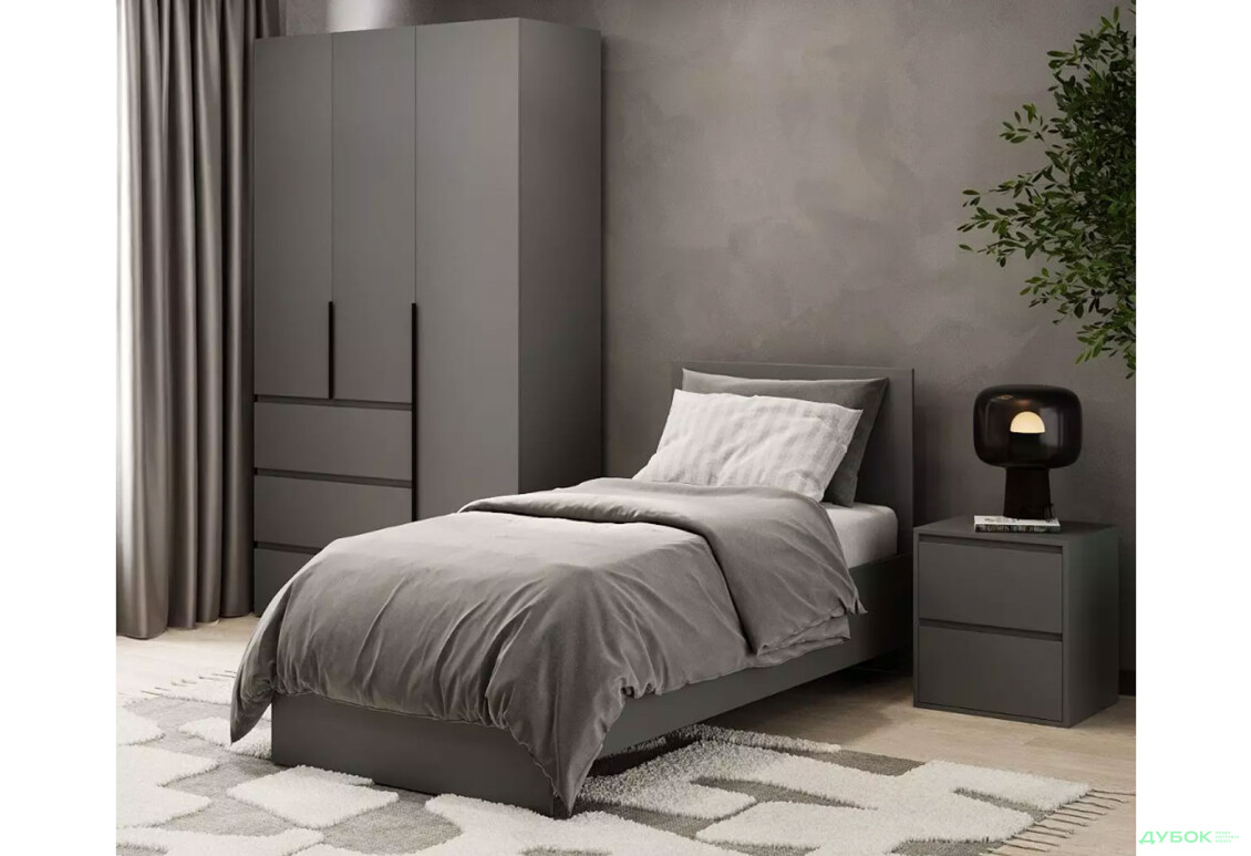 Зображення 2 - Ліжко Art In Head Light / Лайт 90х200 см, графіт