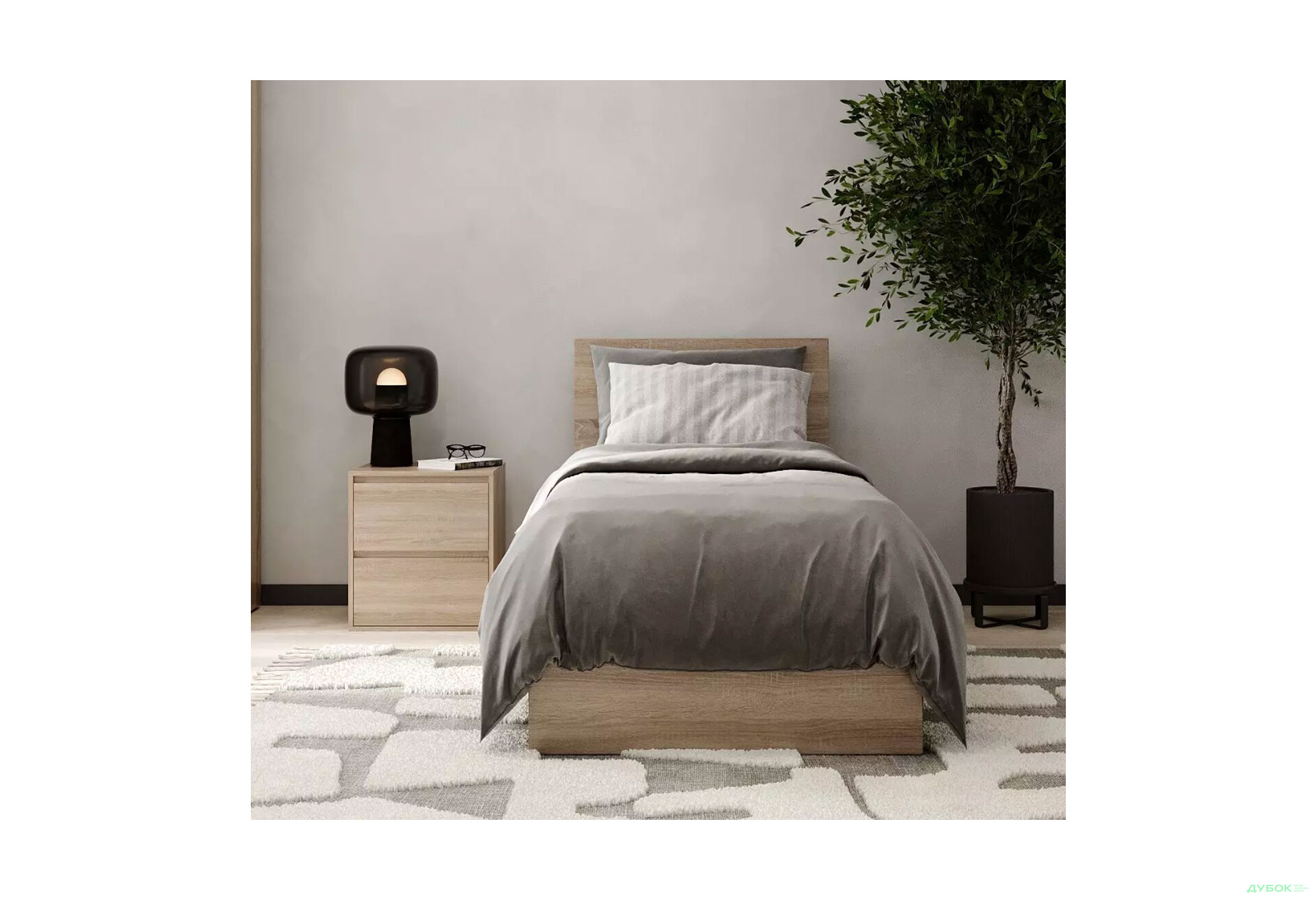 Зображення 3 - Ліжко Art In Head Light / Лайт 90х200 см, дуб сонома