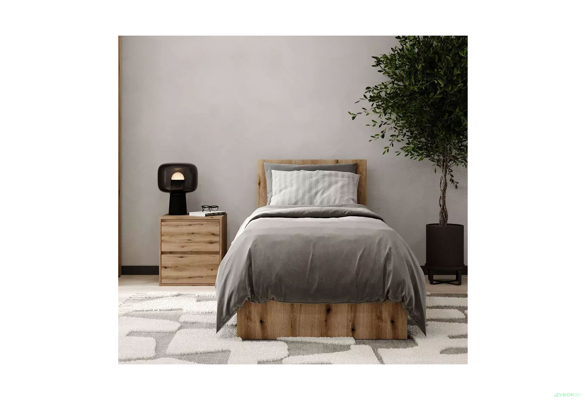 Зображення 3 - Ліжко Art In Head Light / Лайт 90х200 см, дуб евок