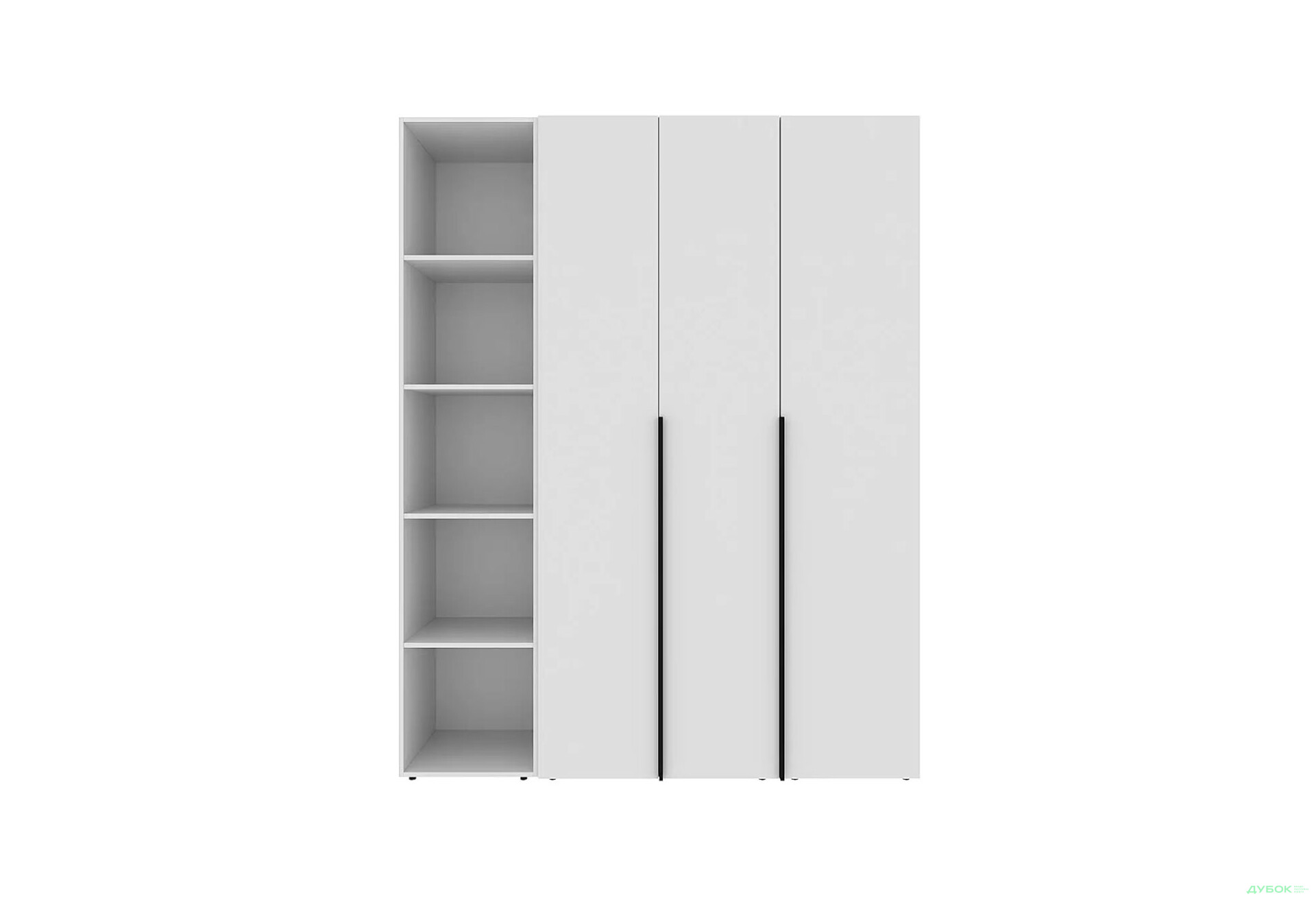 Зображення 6 - Шафа Art In Head Light / Лайт 3-дверна зі стелажем 160 см, білий діамант