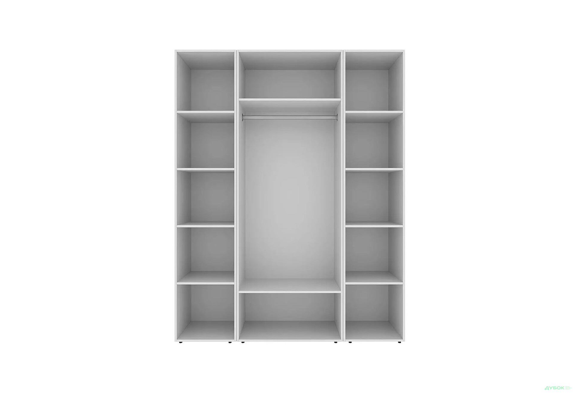 Зображення 7 - Шафа Art In Head Light / Лайт 3-дверна зі стелажем 160 см, білий діамант