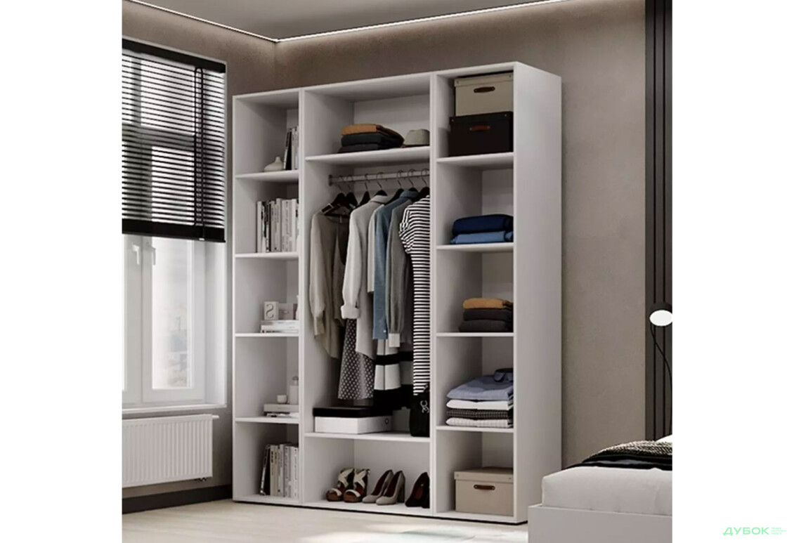 Зображення 5 - Шафа Art In Head Light / Лайт 3-дверна зі стелажем 160 см, білий діамант