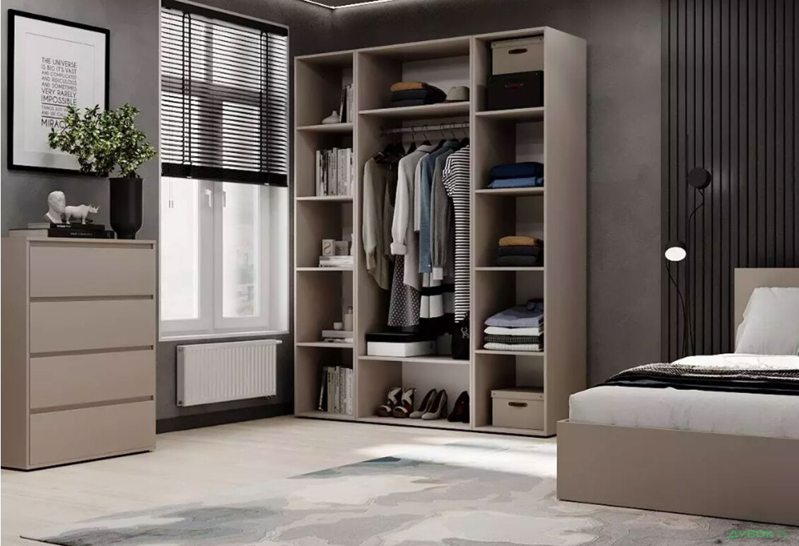 Изображение 3 - Шкаф Art In Head Light / Лайт 3-дверный со стеллажем 160 см, кашемир