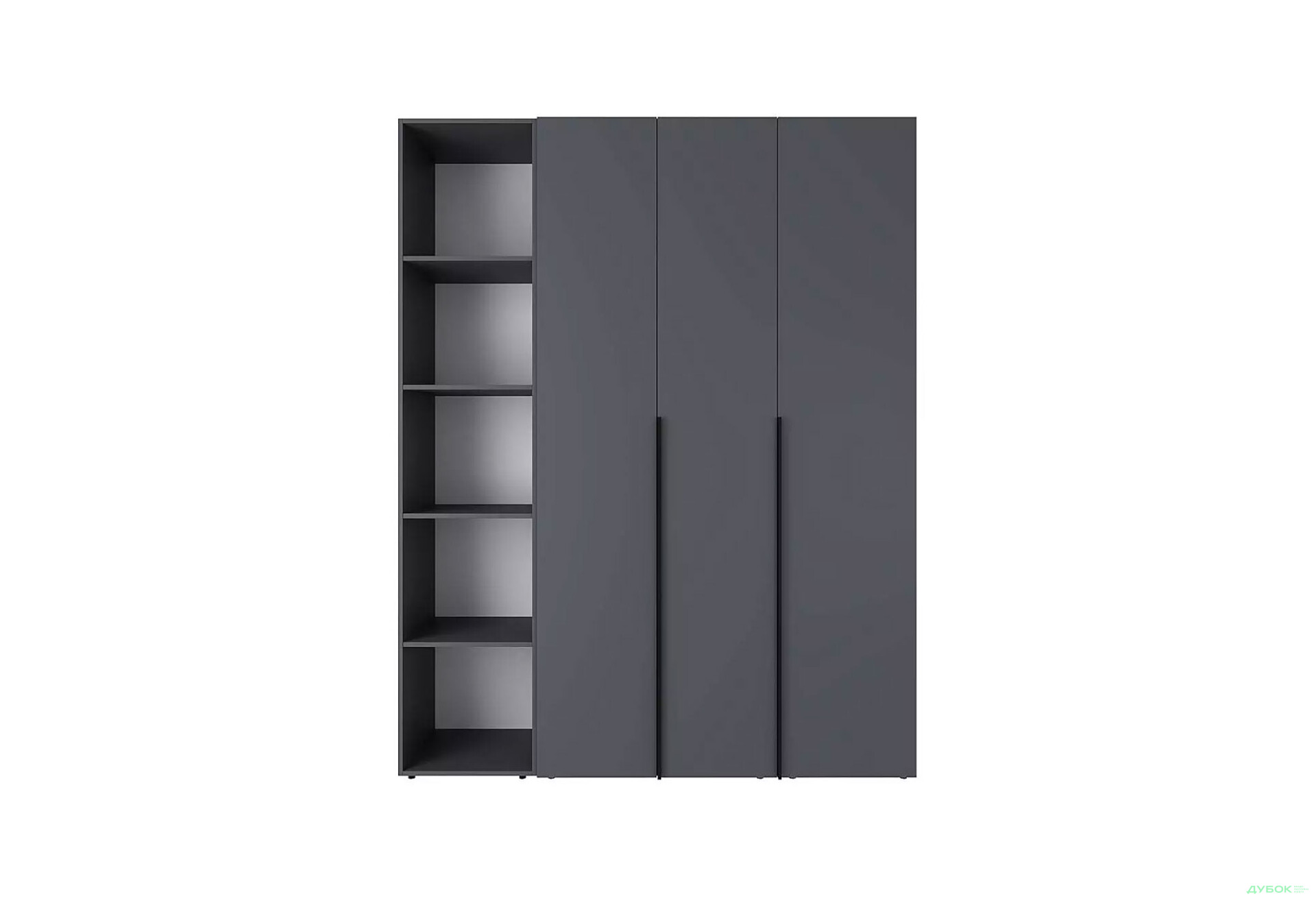 Зображення 6 - Шафа Art In Head Light / Лайт 3-дверна зі стелажем 160 см, графіт