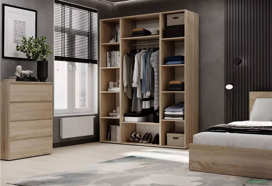 Изображение 3 - Шкаф Art In Head Light / Лайт 3-дверный со стеллажем 160 см, дуб сонома