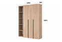 Изображение 6 - Шкаф Art In Head Light / Лайт 3-дверный со стеллажем 160 см, дуб сонома