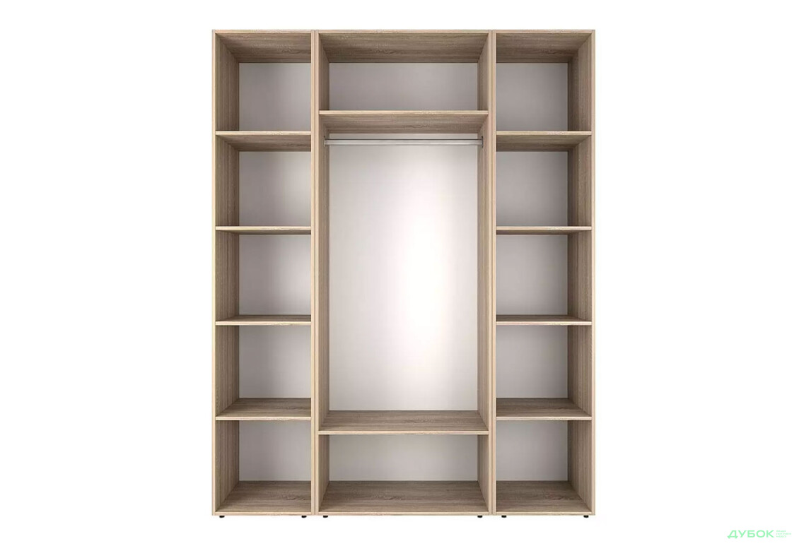 Изображение 5 - Шкаф Art In Head Light / Лайт 3-дверный со стеллажем 160 см, дуб сонома