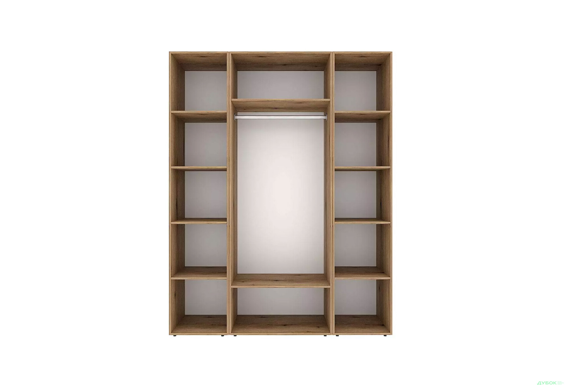 Зображення 5 - Шафа Art In Head Light / Лайт 3-дверна зі стелажем 160 см, дуб евок