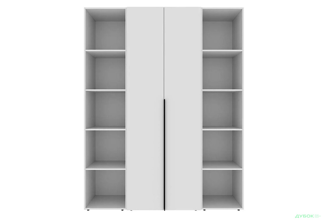 Зображення 4 - Шафа Art In Head Light / Лайт 2-дверна з 2-ма стелажами 160 см, білий діамант