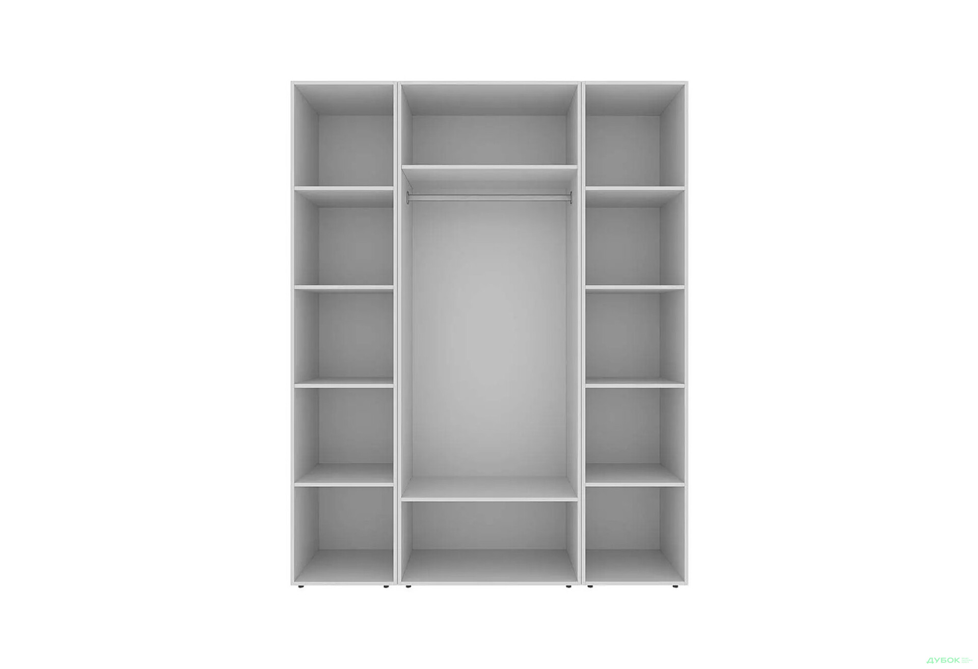 Зображення 5 - Шафа Art In Head Light / Лайт 2-дверна з 2-ма стелажами 160 см, білий діамант