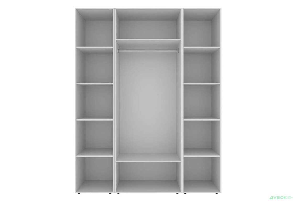 Зображення 5 - Шафа Art In Head Light / Лайт 2-дверна з 2-ма стелажами 160 см, білий діамант