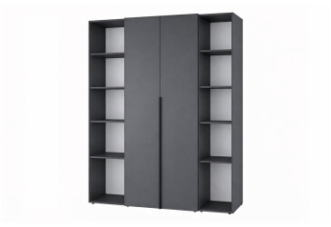 Шкаф Art In Head Light / Лайт 2-дверный с 2-мя стеллажами 160 см, графит