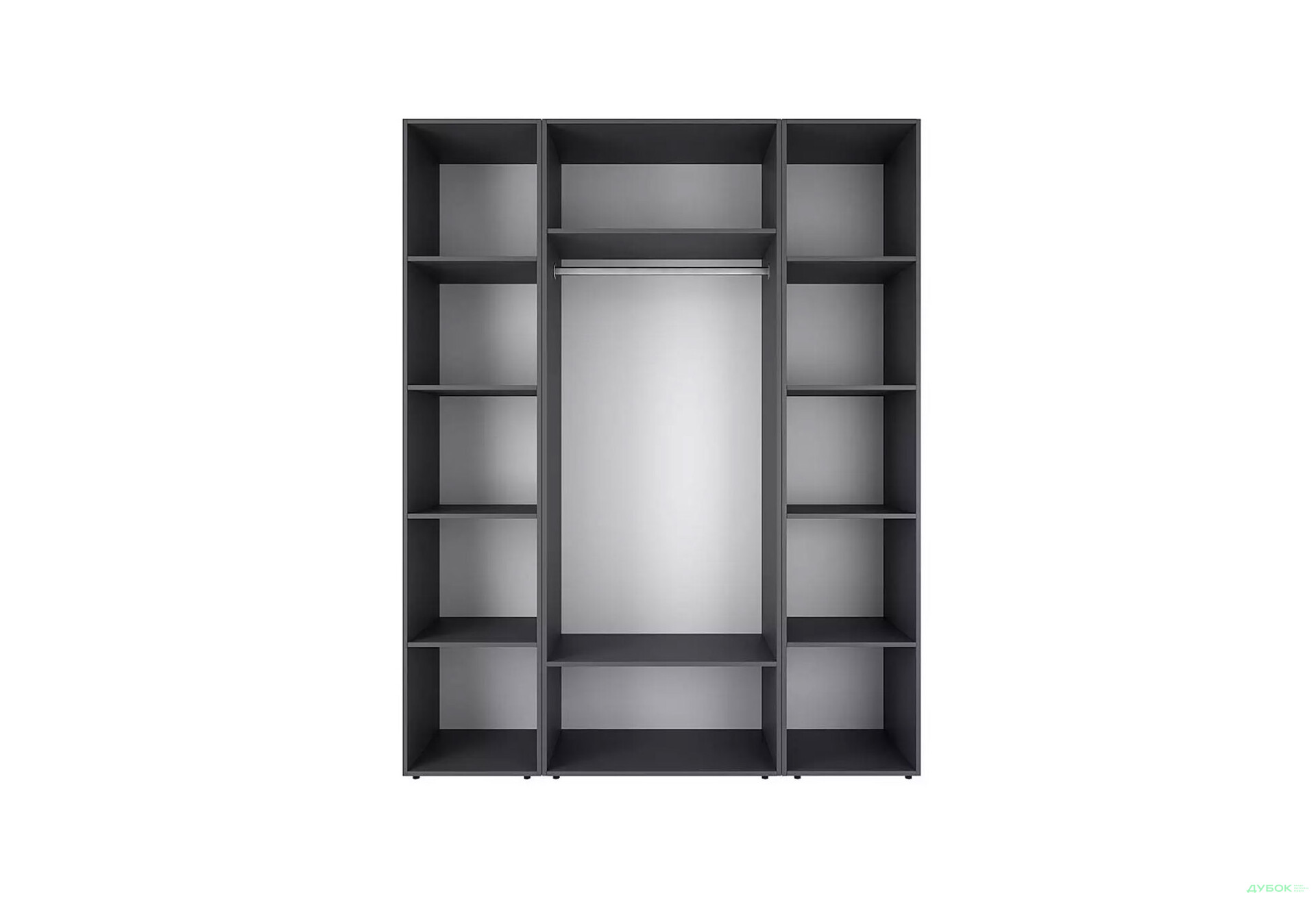 Изображение 5 - Шкаф Art In Head Light / Лайт 2-дверный с 2-мя стеллажами 160 см, графит