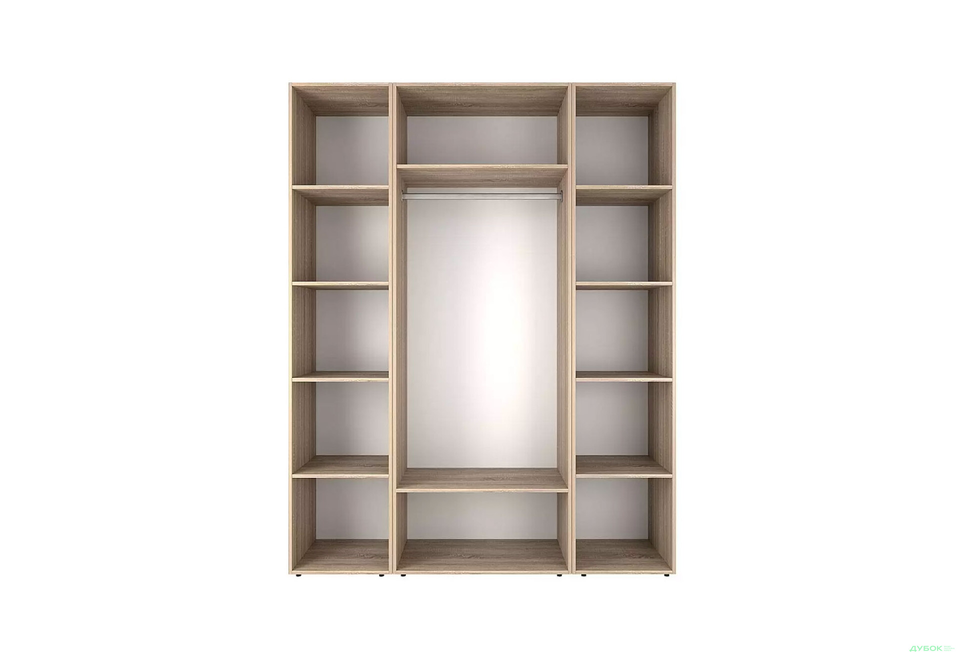 Изображение 5 - Шкаф Art In Head Light / Лайт 2-дверный с 2-мя стеллажами 160 см, дуб сонома