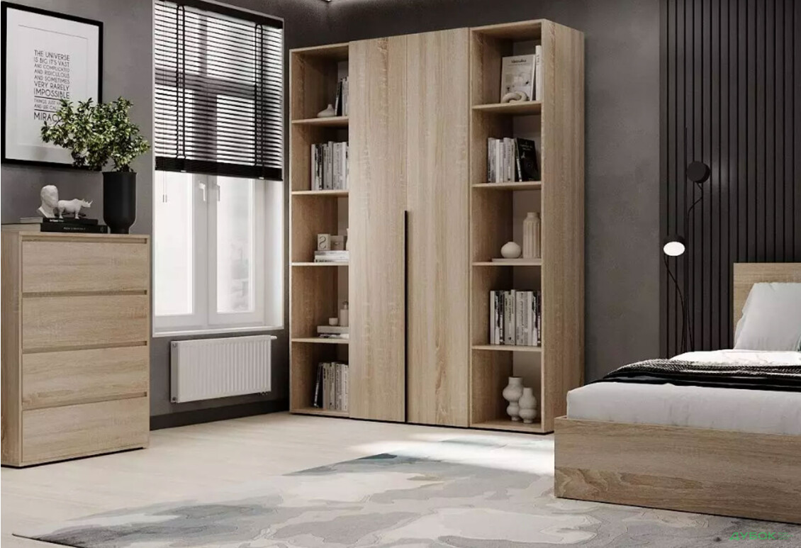 Изображение 2 - Шкаф Art In Head Light / Лайт 2-дверный с 2-мя стеллажами 160 см, дуб сонома