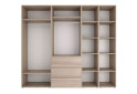 Зображення 5 - Шафа Art In Head Light / Лайт 5-дверна з 3-ма шухлядами і стелажем 240 см, дуб сонома