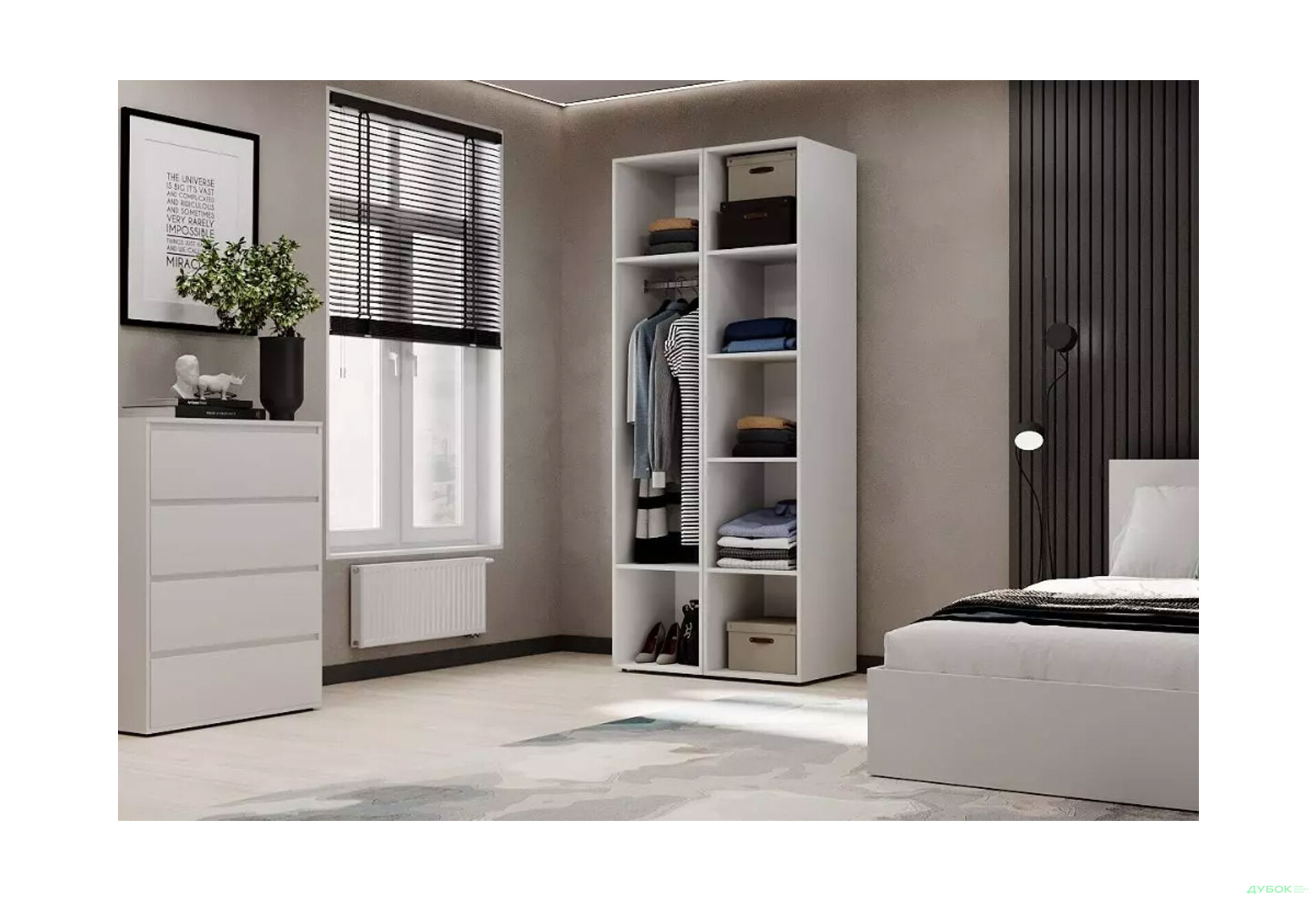 Изображение 3 - Шкаф Art In Head Light / Лайт 2-дверный 80 см, белый бриллиант