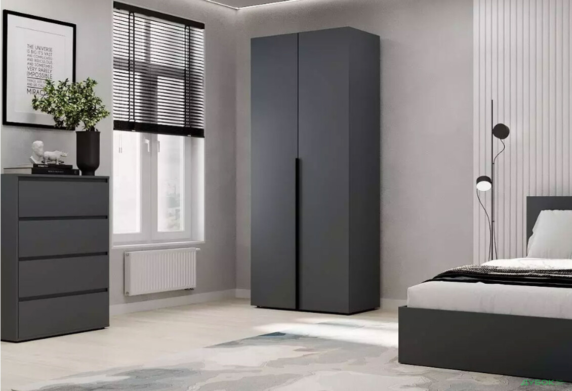 Изображение 2 - Шкаф Art In Head Light / Лайт 2-дверный 80 см, графит