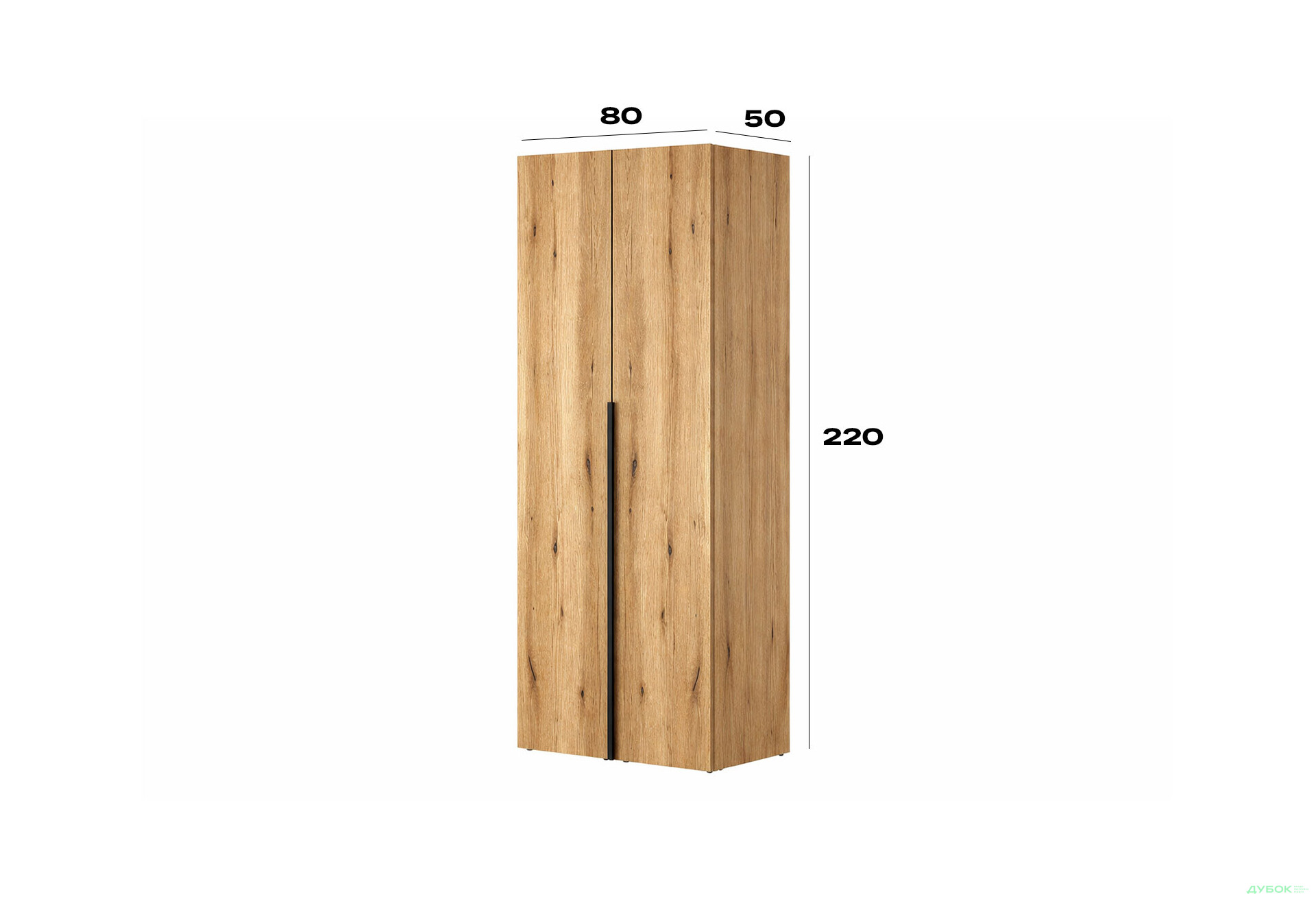 Изображение 6 - Шкаф Art In Head Light / Лайт 2-дверный 80 см, дуб эвок