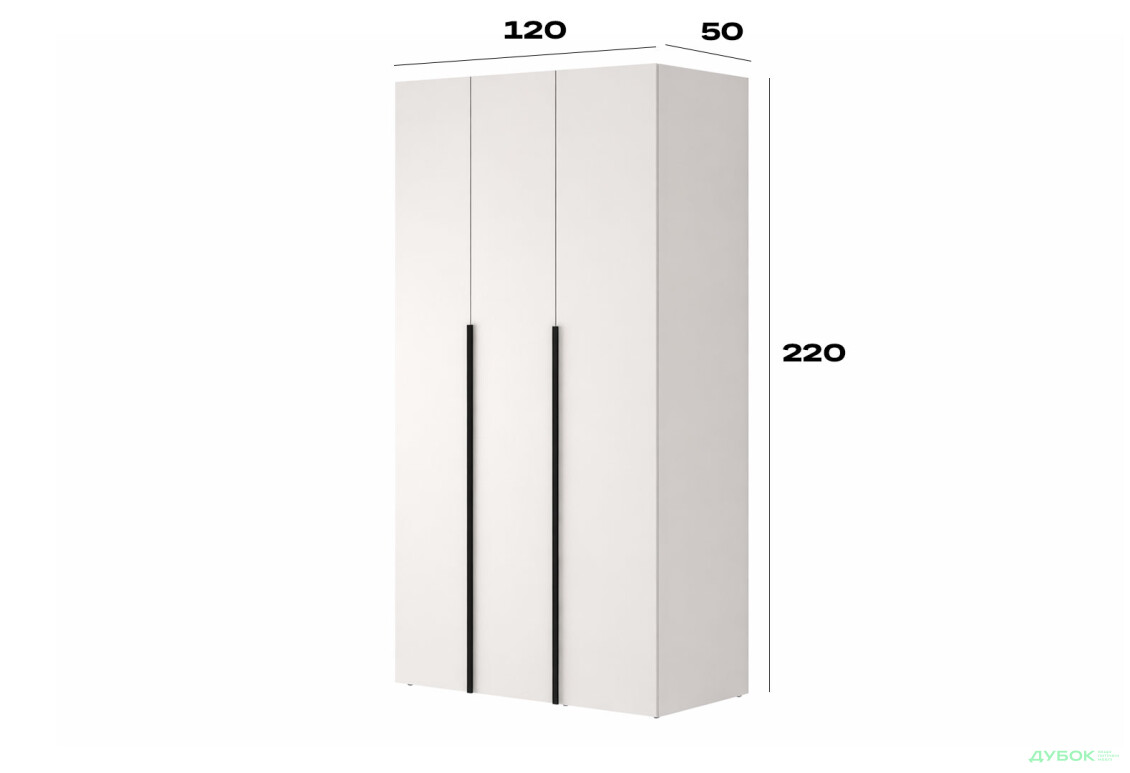 Изображение 6 - Шкаф Art In Head Light / Лайт 3-дверный 120 см, белый бриллиант