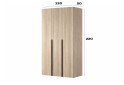 Зображення 6 - Шафа Art In Head Light / Лайт 3-дверна 120 см, дуб сонома