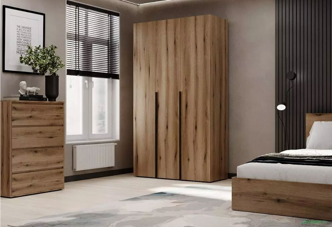 Зображення 2 - Шафа Art In Head Light / Лайт 3-дверна 120 см, дуб евок