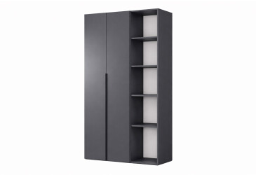 Шкаф Art In Head Light / Лайт 2-дверный с боковыми полками 120 см, графит