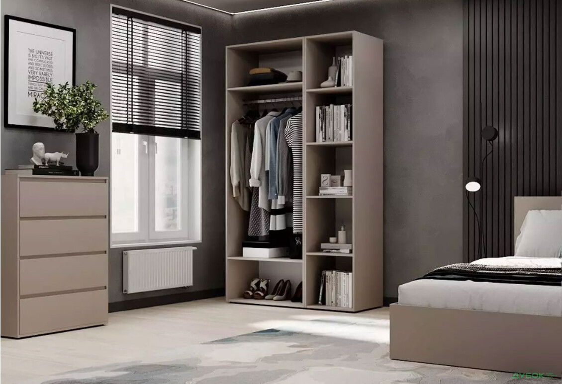 Изображение 3 - Шкаф Art In Head Light / Лайт 2-дверный с боковыми полками 120 см, кашемир