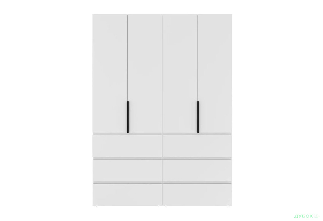 Изображение 4 - Шкаф Art In Head Light / Лайт 4-дверный с 6 ящиками 160 см, белый бриллиант