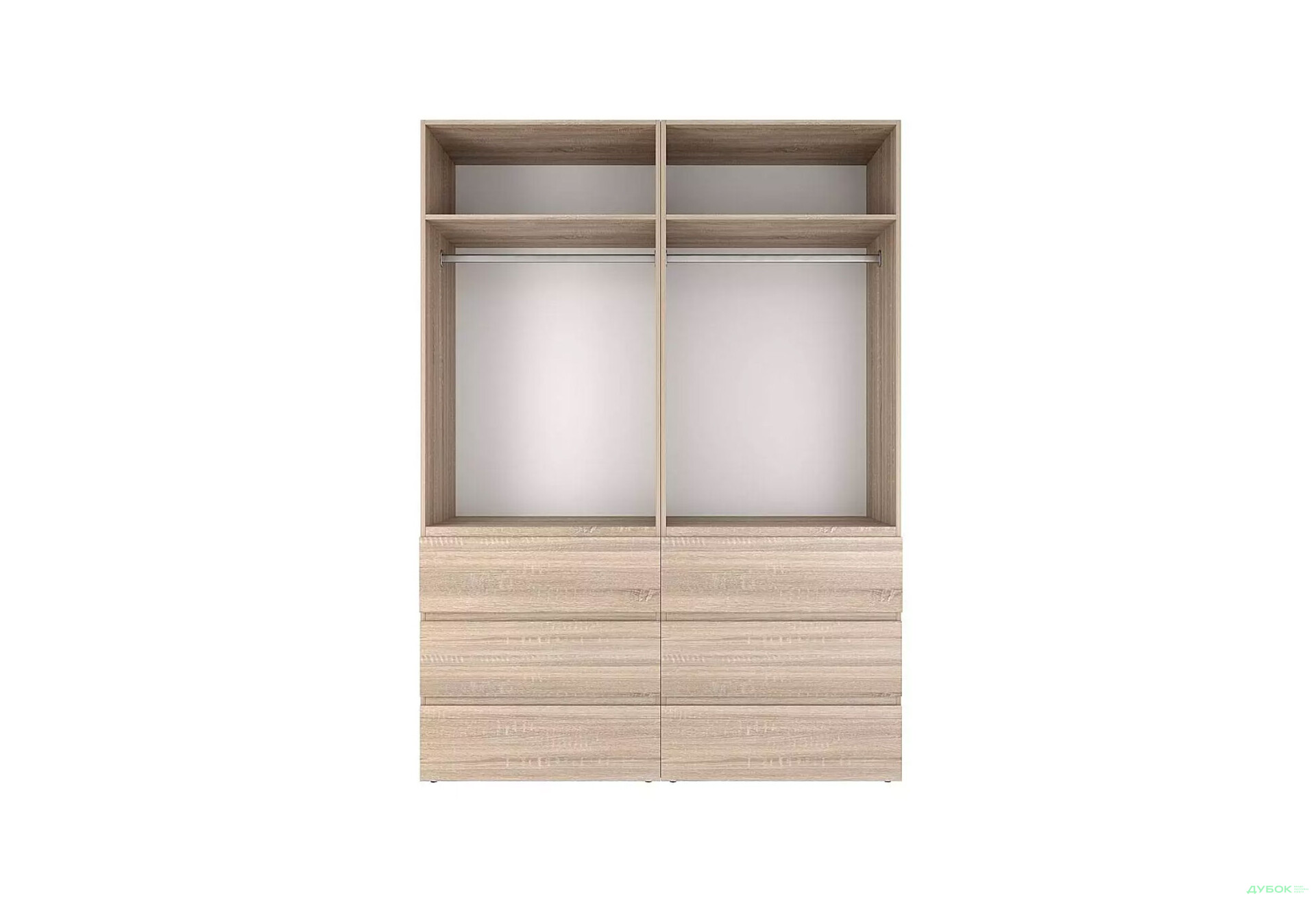 Изображение 5 - Шкаф Art In Head Light / Лайт 4-дверный с 6 ящиками 160 см, дуб сонома