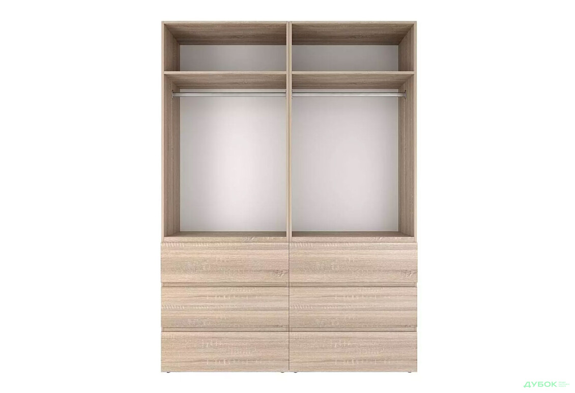 Изображение 5 - Шкаф Art In Head Light / Лайт 4-дверный с 6 ящиками 160 см, дуб сонома