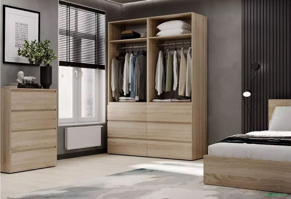 Изображение 3 - Шкаф Art In Head Light / Лайт 4-дверный с 6 ящиками 160 см, дуб сонома