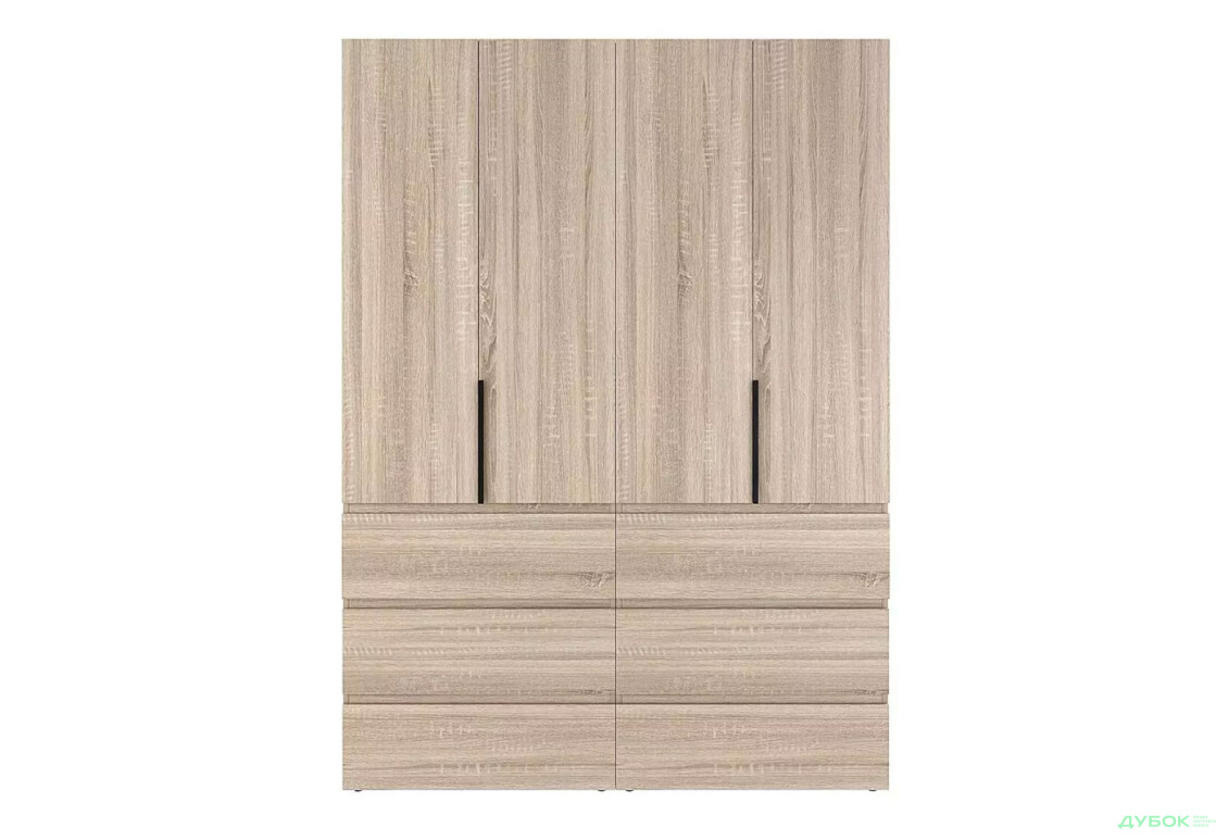 Изображение 4 - Шкаф Art In Head Light / Лайт 4-дверный с 6 ящиками 160 см, дуб сонома