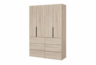 Шкаф Art In Head Light / Лайт 4-дверный с 6 ящиками 160 см, дуб сонома