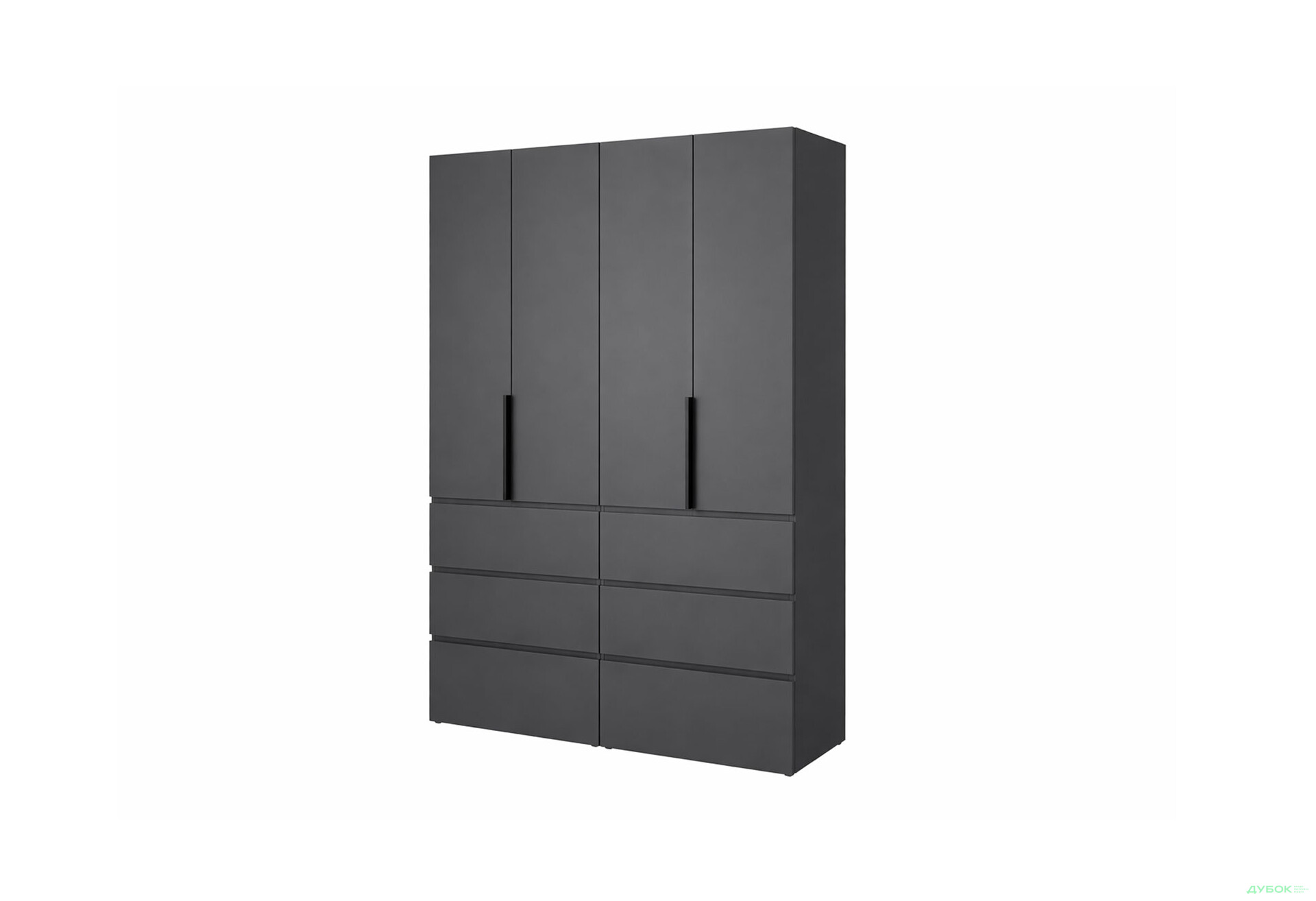 Изображение 1 - Шкаф Art In Head Light / Лайт 4-дверный с 6 ящиками 160 см, графит