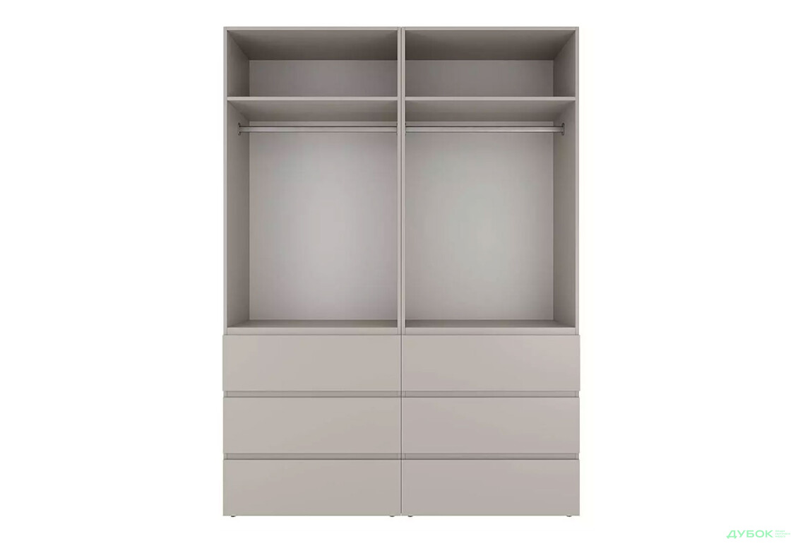 Зображення 5 - Шафа Art In Head Light / Лайт 4-дверна з 6 шухлядами 160 см, кашемір