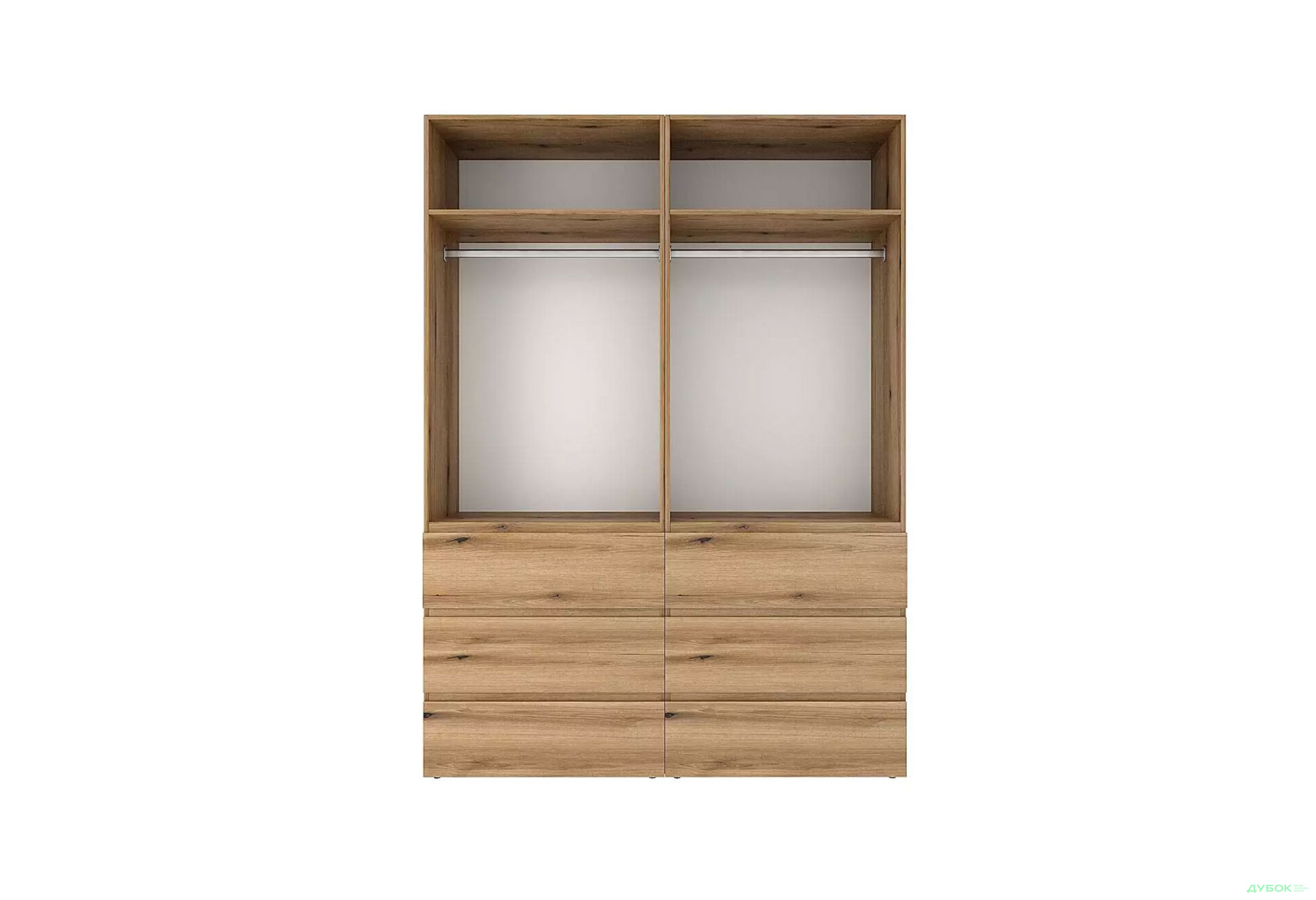 Зображення 5 - Шафа Art In Head Light / Лайт 4-дверна з 6 шухлядами 160 см, дуб евок