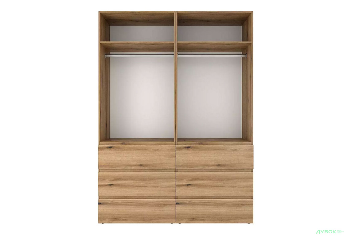 Зображення 5 - Шафа Art In Head Light / Лайт 4-дверна з 6 шухлядами 160 см, дуб евок