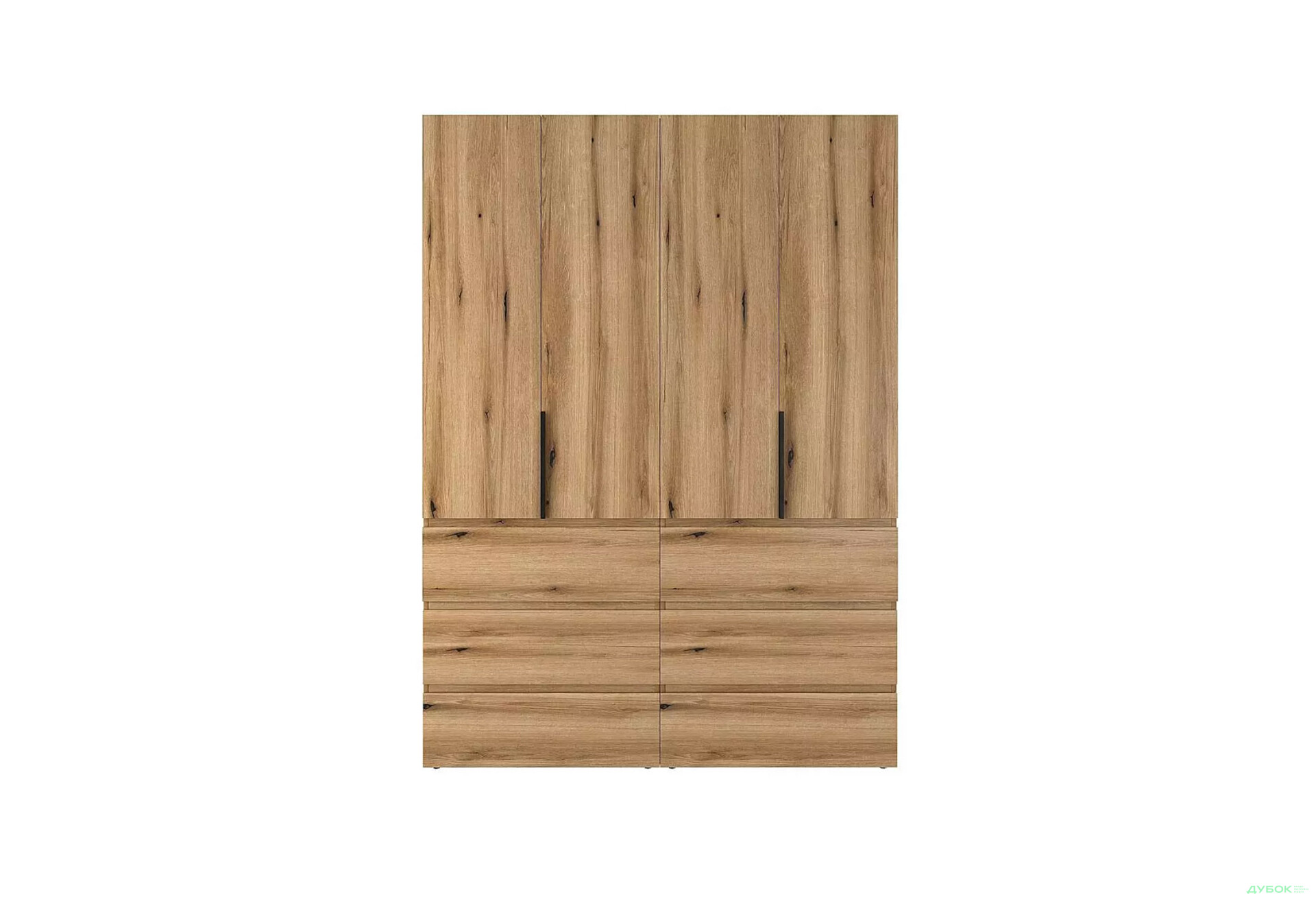 Зображення 4 - Шафа Art In Head Light / Лайт 4-дверна з 6 шухлядами 160 см, дуб евок
