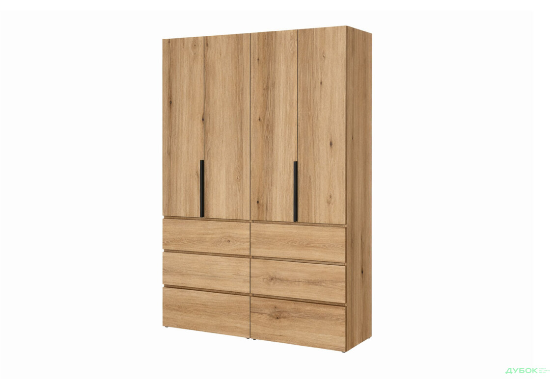 Шафа Art In Head Light / Лайт 4-дверна з 6 шухлядами 160 см, дуб евок