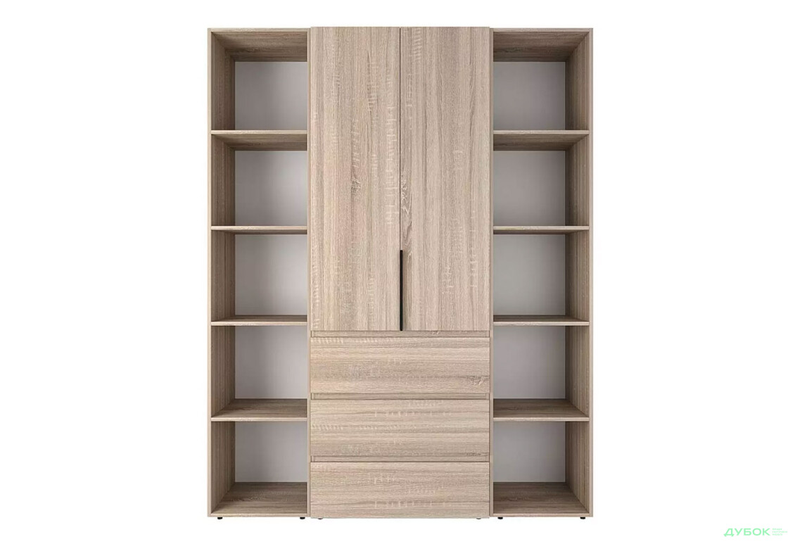 Изображение 5 - Шкаф Art In Head Light / Лайт 2-дверный с 3 ящиками и стеллажами 160 см, дуб сонома