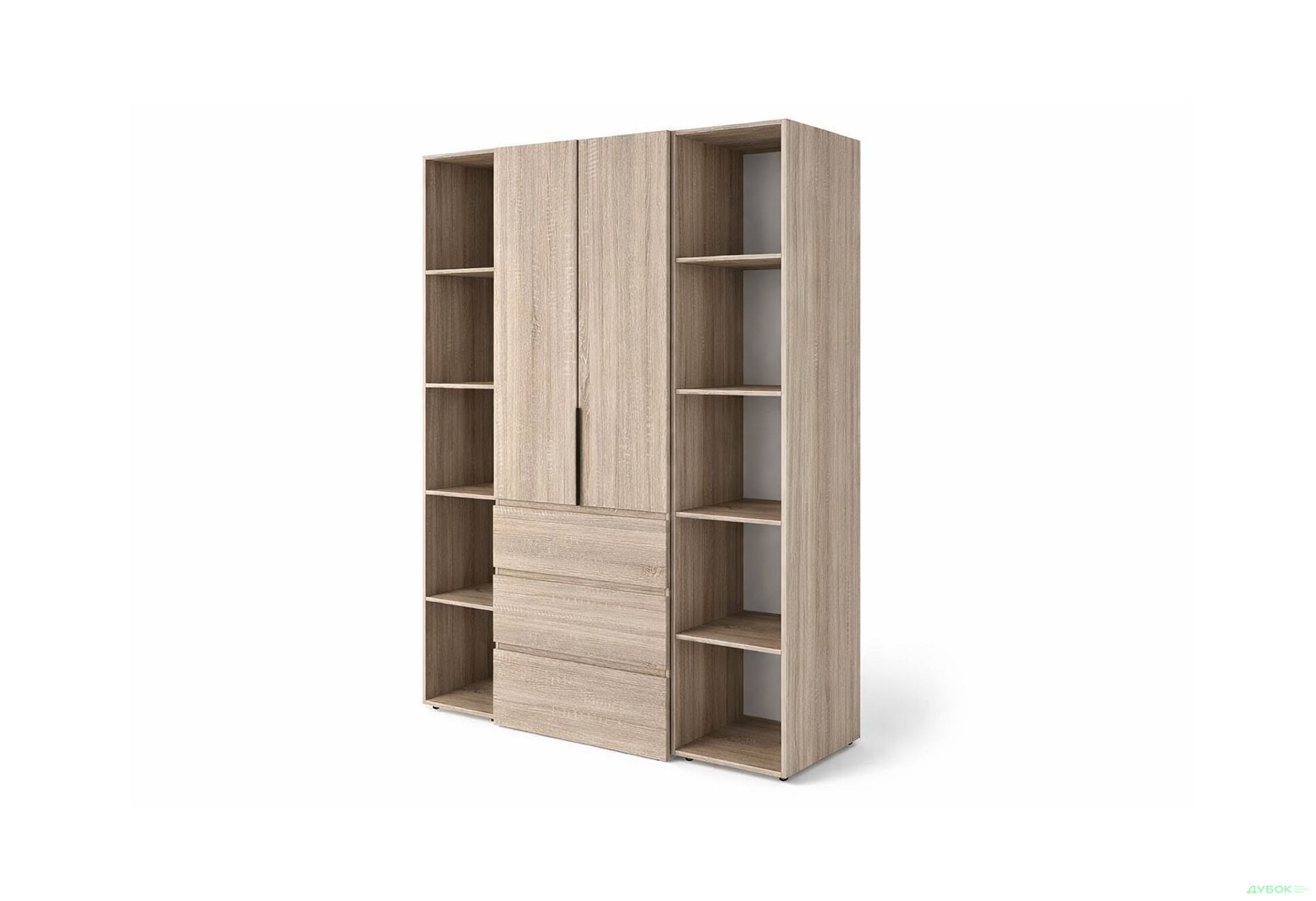 Изображение 4 - Шкаф Art In Head Light / Лайт 2-дверный с 3 ящиками и стеллажами 160 см, дуб сонома