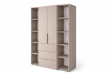 Шкаф Art In Head Light / Лайт 2-дверный с 3 ящиками и стеллажами 160 см, кашемир