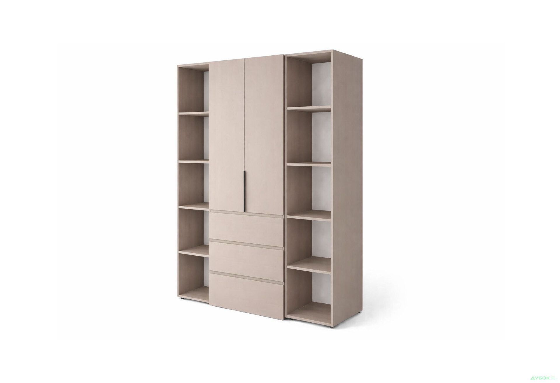 Изображение 1 - Шкаф Art In Head Light / Лайт 2-дверный с 3 ящиками и стеллажами 160 см, кашемир