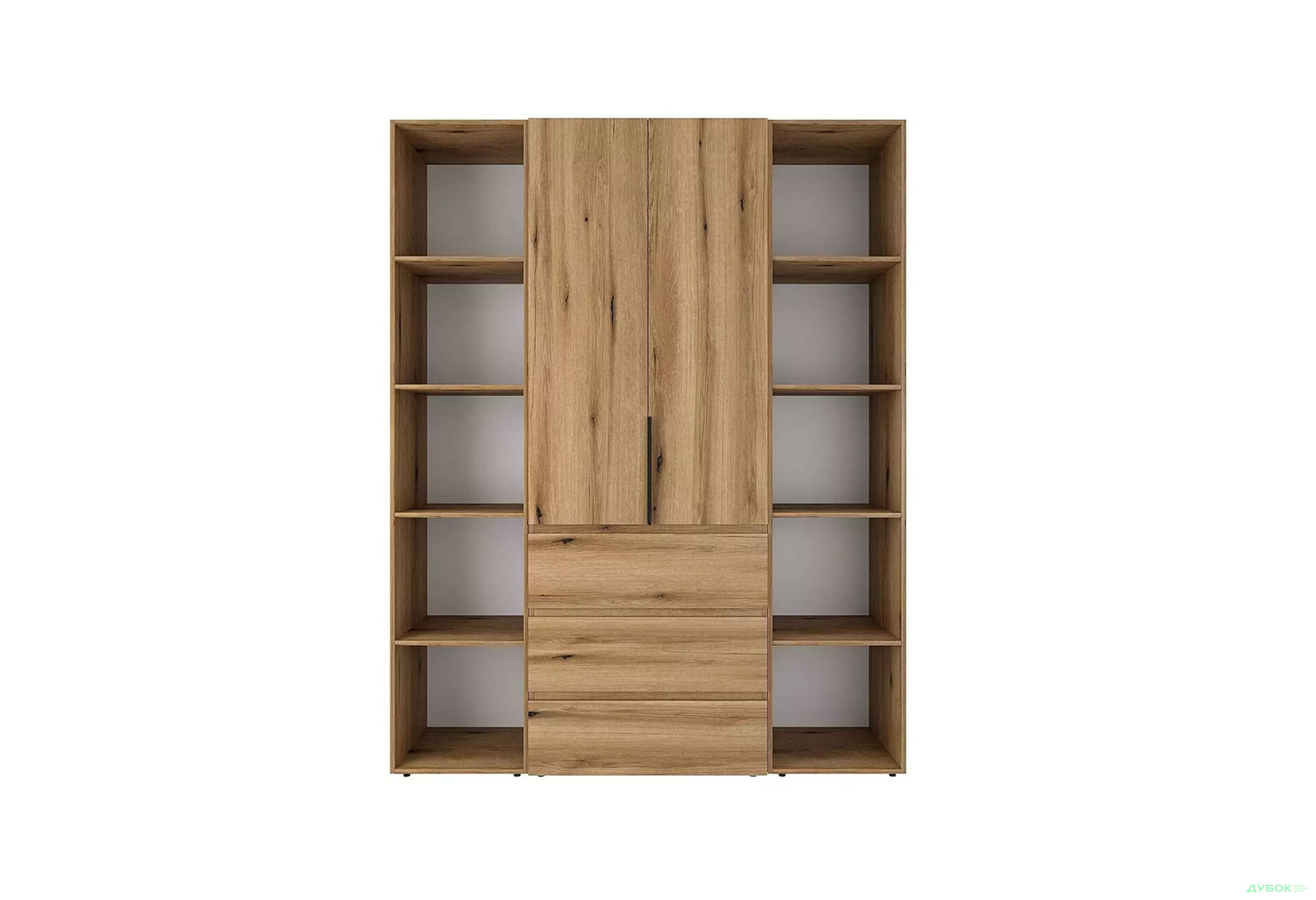 Изображение 4 - Шкаф Art In Head Light / Лайт 2-дверный с 3 ящиками и стеллажами 160 см, дуб эвок
